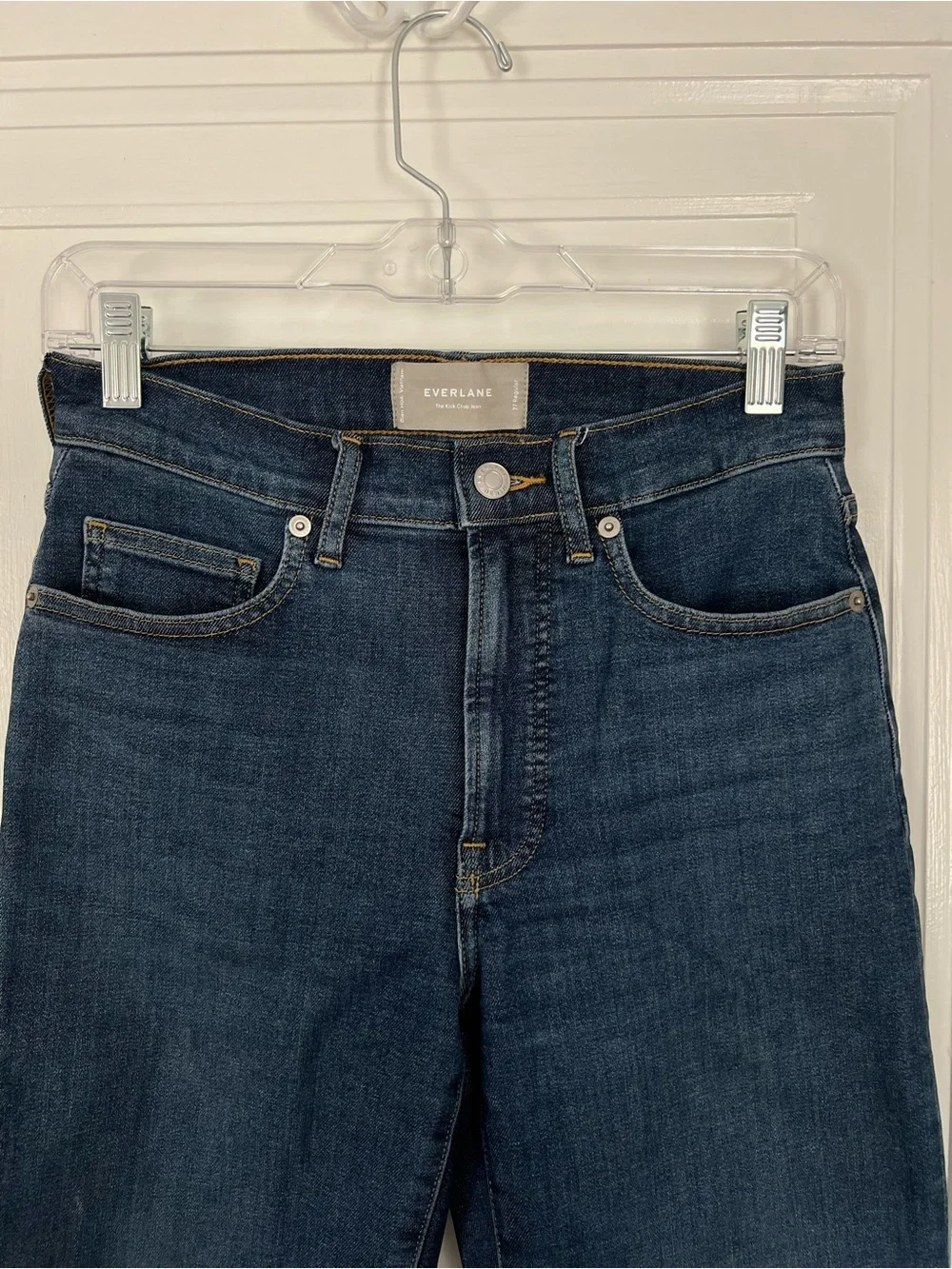 Everlane Dark Blue Cropped Flare Jeans - Picture 6 of 6